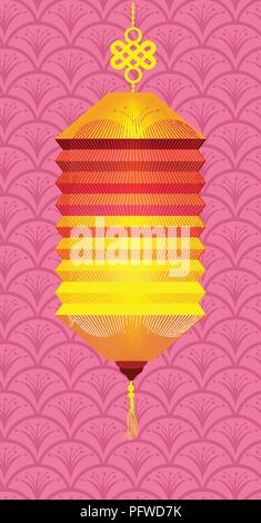 Chinese new year and Mid autumn festival with lantern Stock Vector