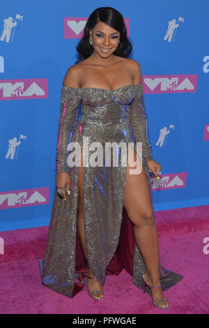 Ashanti attends the 2018 MTV Video Music Awards at Radio City Music Hall on August 20, 2018 in New York City. Stock Photo