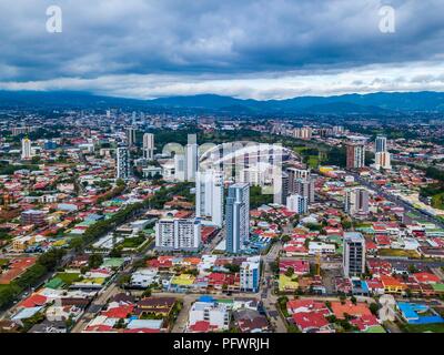 Beautiful aerial view of the city of San Jose  Costa Rica Stock Photo