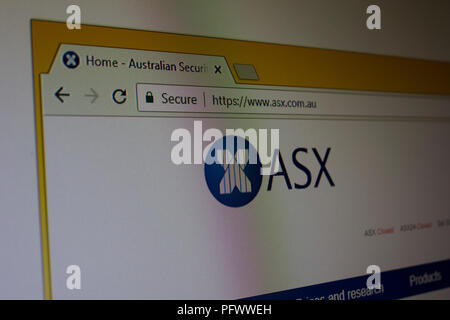 Australian Securities Exchange Website Homepage Stock Photo - Alamy