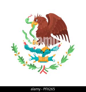 mexican coat of arms Stock Vector