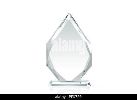 Download Blank glass award isolated on gray background Stock Photo: 208103484 - Alamy