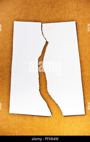 paper that has been ripped in half Stock Photo