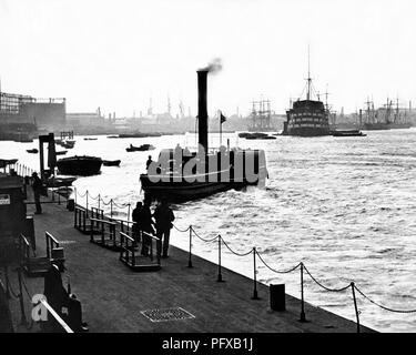 Greenwich Pier, London, Victorian period Stock Photo