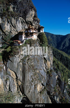 Taktshang Goemba, Tiger's Nest Monastery near Paro in  Bhutan Stock Photo