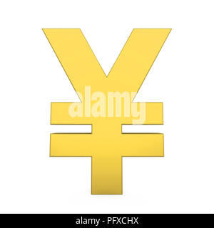 Yen / Yuan Currency Sign Isolated Stock Photo