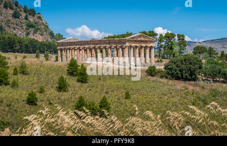 The Temple of Venus in Segesta, ancient greek town in Sicily, southern Italy. Stock Photo