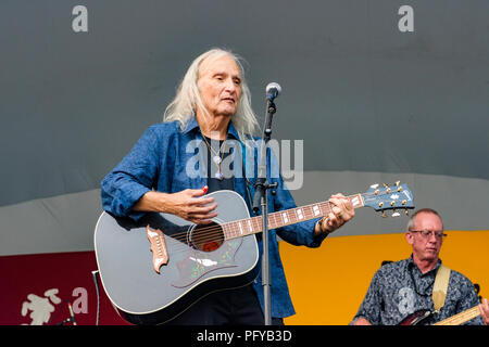 Jimmie Dale Gilmore performs at Edmonton Folk Music Festival, Edmonton, Alberta, Canada. Stock Photo