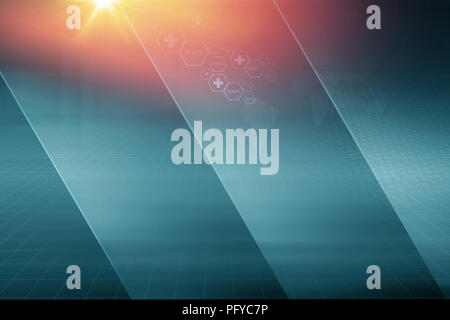Medical abstract background, global connectivity suitable for health care and medical topic Stock Photo