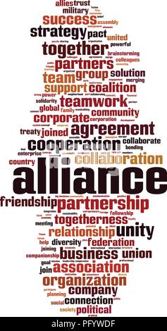 Political Alliance Word Cloud Concept Stock Photo - Alamy