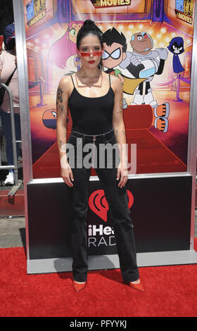 Film Premiere Teen Titans Go  Featuring: Halsey Where: Los Angeles, California, United States When: 22 Jul 2018 Credit: Apega/WENN.com Stock Photo