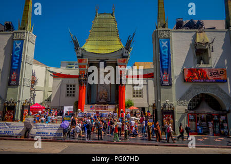 Los Angeles, California, USA, JUNE, 15, 2018: Historic Grauman's Chinese Theater in Los Angeles, CA. Opened in 1922 this Hollywood landmark is on the Hollywood Walk of Fame and attracts many visitors Stock Photo