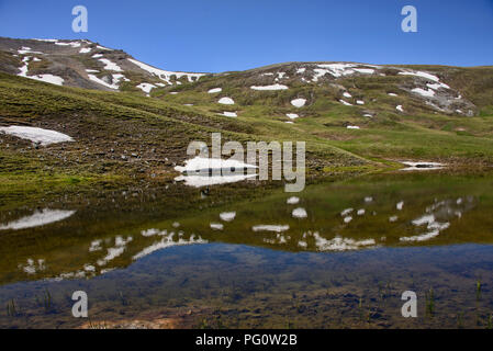 Beautiful view of the alpine Keskenkija Trek, Jyrgalan, Kyrgyzstan Stock Photo