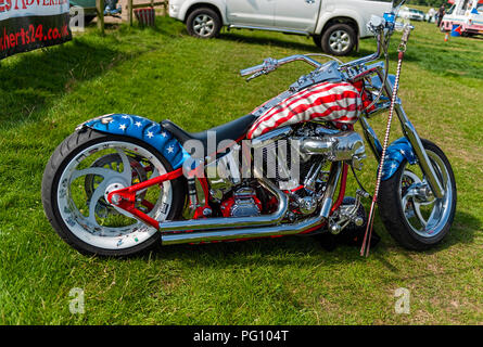 harley davidson red white and blue