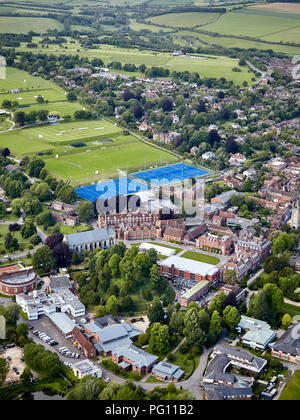 Aerial view of Marlborough College buildings and grounds Wiltshire Stock Photo