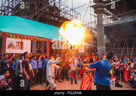 kathmandu,Nepal - Aug 14,2017 : Crowd of People on the occassion of ...