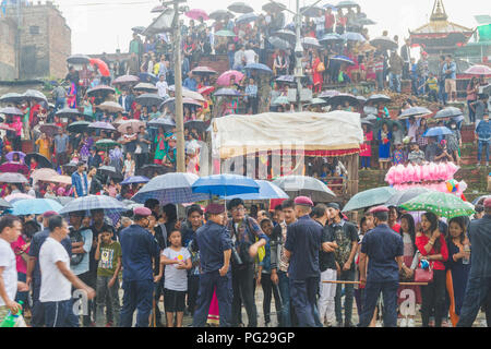 Kathmandu Nepal, Sep 5,2017 : Indra Jatra is an important annual festival in Nepal, particularly in the capital city of Kathmandu. “Indra” is the name Stock Photo