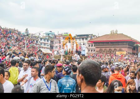 Kathmandu Nepal, Sep 5,2017 : Indra Jatra is an important annual festival in Nepal, particularly in the capital city of Kathmandu. “Indra” is the name Stock Photo