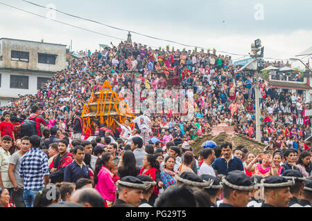 Kathmandu Nepal, Sep 5,2017 : Indra Jatra is an important annual festival in Nepal, particularly in the capital city of Kathmandu. “Indra” is the name Stock Photo