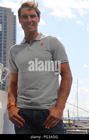 New York, USA. 23rd August, 2018. 2017 US Open champion Rafael Nadal of Spain attends 2018 US Open Draw Ceremony at Brookfield Place in Manhattan Credit: Leonard Zhukovsky/Alamy Live News Stock Photo