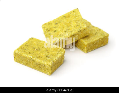 Bouillon stock cubes isolated on white Stock Photo