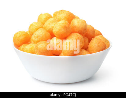 Cheese Puff Balls in Wooden Bowl on Light Background Stock Image - Image of  fried, cereal: 133510255