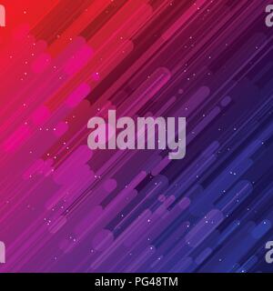 Abstract rounded lines dialognal Halftone Transition on technology red and blue laser rays light and lighting effects diagonally background. Vector il Stock Vector