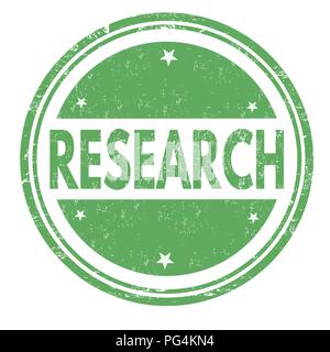Research sign or stamp on white background, vector illustration Stock Vector