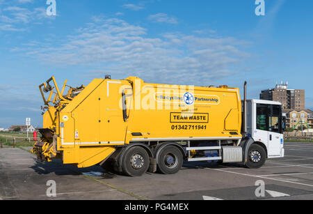 Team Waste Southern Ltd truck from The Recycling Partnership, for industrial commercial waste recycling in West Sussex, England, UK. Stock Photo