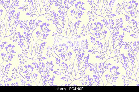 Floral seamless pattern with different flowers and leaves. Botanical illustration  hand painted. Textile print, fabric swatch, wrapping paper. Stock Vector