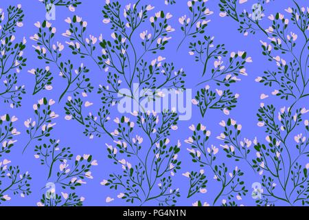 Floral seamless pattern with different flowers and leaves. Botanical illustration  hand painted. Textile print, fabric swatch, wrapping paper. Stock Vector