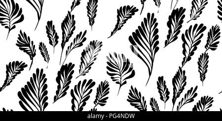 Floral seamless pattern with different tropical leaves. Botanical illustration  hand painted. Textile print, fabric swatch, wrapping paper. Stock Vector