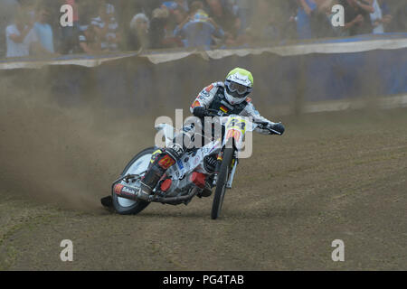 Solo grass track driver Martin Smolinski from Germany during his race for the FIM long track World Championship Final 4 Stock Photo