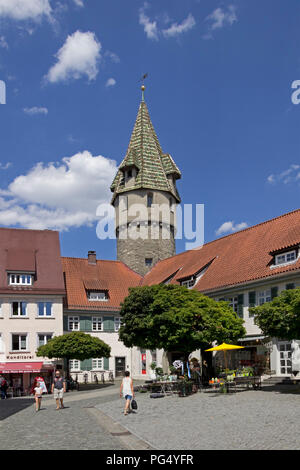 Gruener Turm (green tower), Ravensburg, Baden-Wuerttemberg, Germany Stock Photo