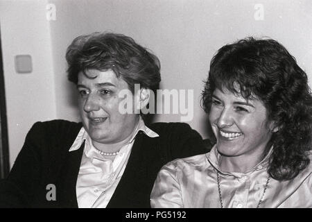 Christine Hutterer and Cornelia Klinger at a meeting of the IWM (Institute for Human Sciences) in Vienna. Stock Photo