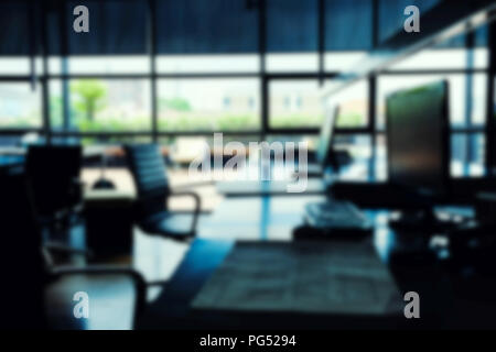 Abstract blur modern office interior background Stock Photo