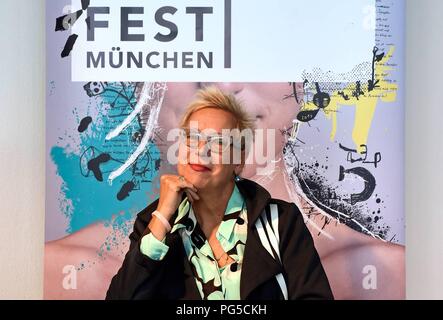 'Doris Dörrie, German film director, producer and author. Also curator of the ''Forum Autoren''. Picutre taken at the press conference for the ''Münchner Literaturfest'' 2017.' Stock Photo