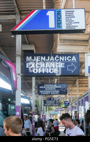 Split bus station, croatia Stock Photo