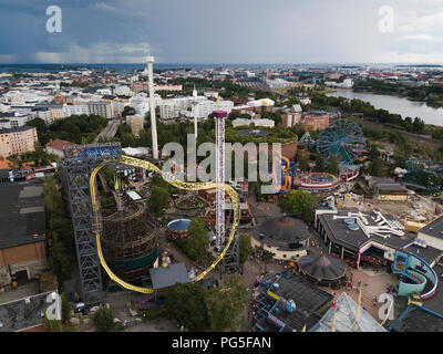 Linnanmäki amusement park in Helsinki, Finland Stock Photo