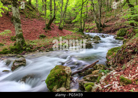 Waterfall in the Apennines Stock Photo