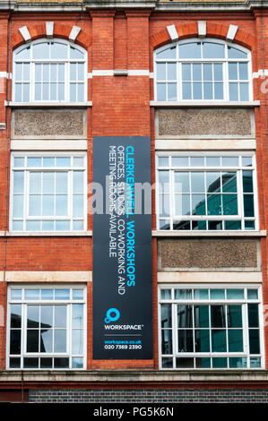 Clerkenwell Workshops, shared office space. Stock Photo