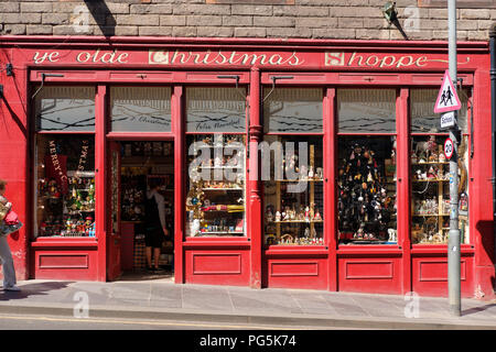 Ye Olde Christmas Shoppe on the Royal Mile Edinburgh Scotland Stock