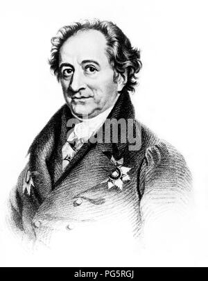 Johann Wolfgang von Goethe (Francoforte sul Meno 1749 - Weimar 1832) Stock Photo