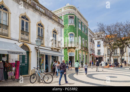 Lagos, Portugal - April, 22, 2017: Street view Lagos in the Algarve in Portugal Stock Photo