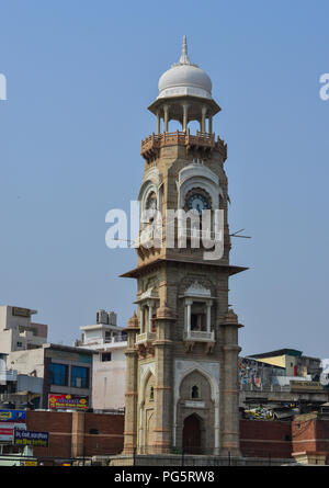 Ajmer, India - Nov 5, 2017. Clock Tower at downtown in Ajmer, India. Ajmer is one of the major cities in the Indian state of Rajasthan, Stock Photo