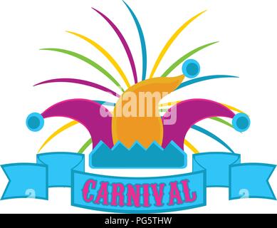 Harlequin hat with party ornaments Stock Vector Image & Art - Alamy