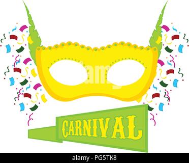 Carnival mask and party ornaments Stock Vector