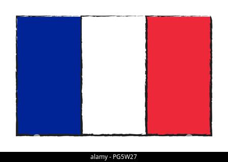 France flag vector design isolated on white background Stock Vector
