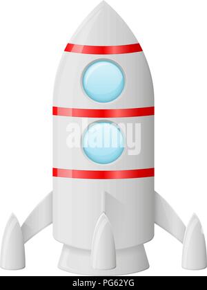 Rocket. Colored cartoon drawing Stock Vector