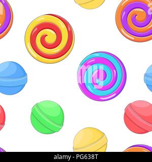 Swirl lollipops as seamless pattern. Colored background Stock Vector
